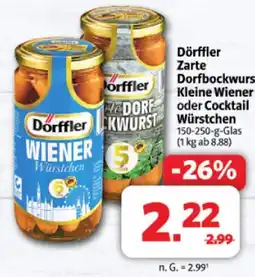 Markant Dörffler zarte dorfbockwurst kleine wiener oder cocktail würstchen Angebot