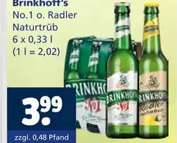 Getränkewelt Brinkhoff's no.1 o. radler naturtrüb Angebot