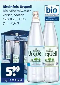 Getränkewelt Rheinfels urquell bio mineralwasser Angebot