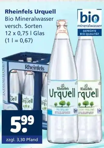 Getränkewelt Rheinfels urquell bio mineralwasser Angebot