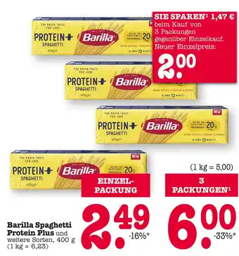 E-Center Barilla spaghetti protein plus und weitere sorten Angebot