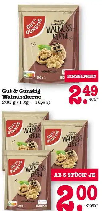 E-Center Gut & günstig walnusskerne Angebot