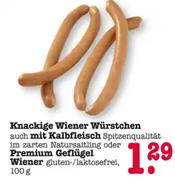 E-Center Knackige wiener würstchen auch mit kalbfleisch Angebot