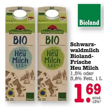 E-Center Schwarzwaldmilch bioland-frische heu milch Angebot