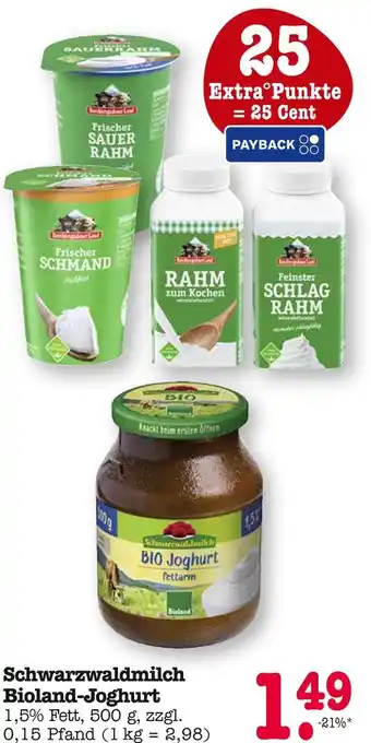 E-Center Schwarzwaldmilch bioland-joghurt Angebot