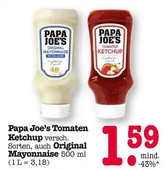 E-Center Papa joe's tomaten ketchup Angebot