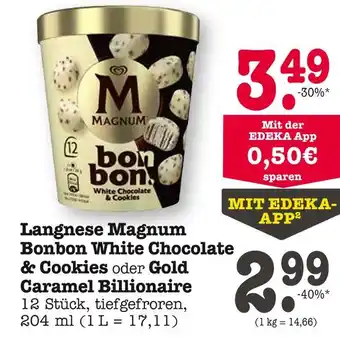 E-Center Langnese magnum bonbon white chocolate & cookies Angebot