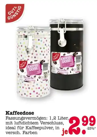 E-Center Gut&günstig kaffeedose Angebot
