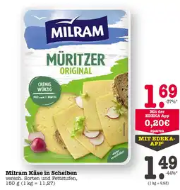 E-Center Milram käse in scheiben Angebot