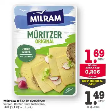 E-Center Milram käse in scheiben Angebot