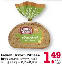 E-Center Lieken urkorn fitnessbrot Angebot