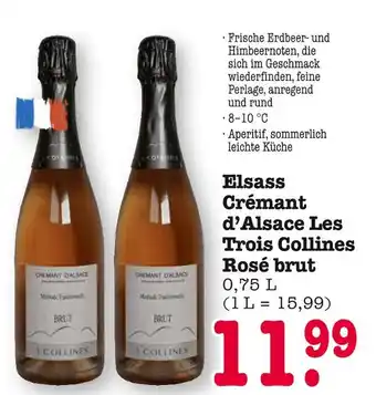E-Center 3 collines elsass crémant d'alsace les trois collines rosé brut Angebot