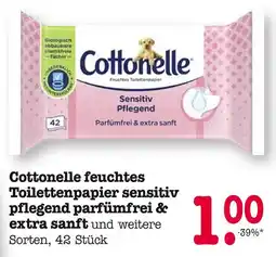 E-Center Cottonelle feuchtes toilettenpapier sensitiv pflegend Angebot