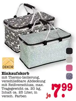E-Center Dekor einkaufskorb Angebot