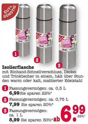 E-Center Gut&günstig isolierflasche Angebot