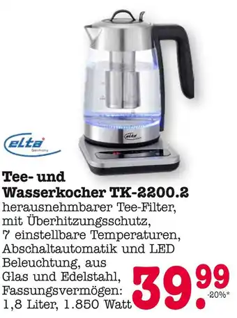 E-Center Elta tee- und wasserkocher tk-2200.2 Angebot