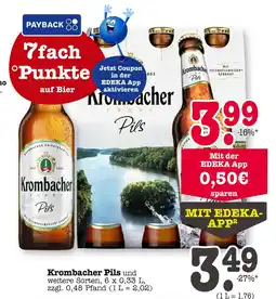 E-Center Krombacher pils Angebot