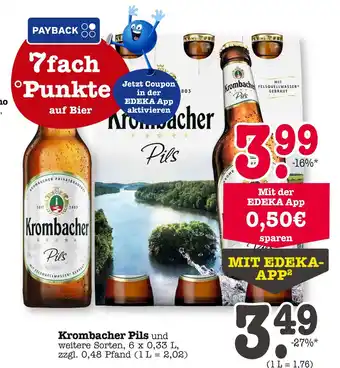 E-Center Krombacher pils Angebot