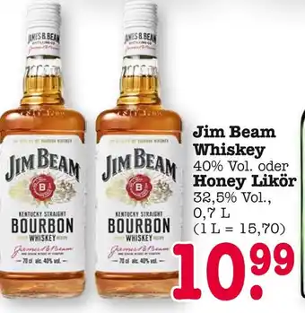 E-Center Jim beam whiskey oder honey likör Angebot