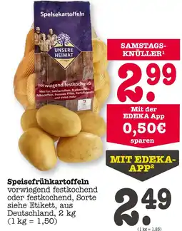 E-Center Unsere heimat speisefrühkartoffeln Angebot