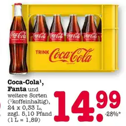 E-Center Coca-cola coca-cola, fanta und weitere sorten Angebot