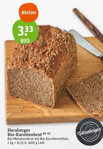 tegut Herzberger bio-karottenbrot Angebot