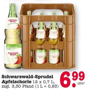 E-Center Schwarzwald-sprudel apfelschorle Angebot