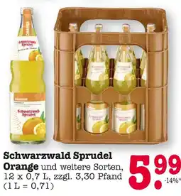 E-Center Schwarzwald sprudel orange Angebot