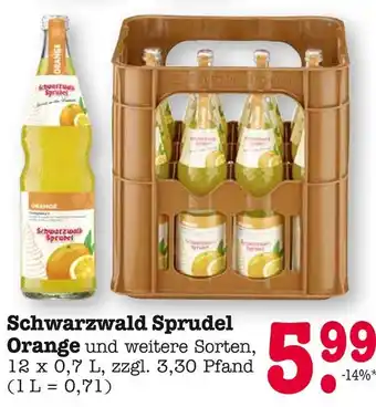 E-Center Schwarzwald sprudel orange Angebot