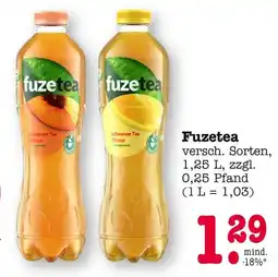 E-Center Fuzetea schwarzer tee pfirsich Angebot
