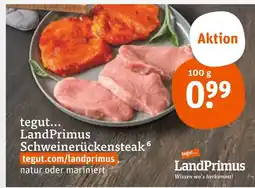 tegut Landprimus schweinerückensteak Angebot