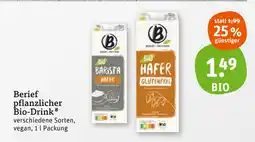 tegut Berief pflanzlicher bio-drink Angebot