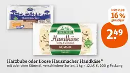 tegut Harzbube harzbube oder loose hausmacher handkäse Angebot