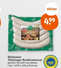 tegut Metzgerfrisch weimarer thüringer rostbratwurst Angebot