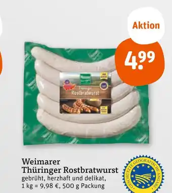 tegut Metzgerfrisch weimarer thüringer rostbratwurst Angebot