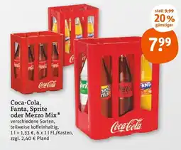 tegut Coca-cola coca-cola, fanta, sprite oder mezzo mix Angebot