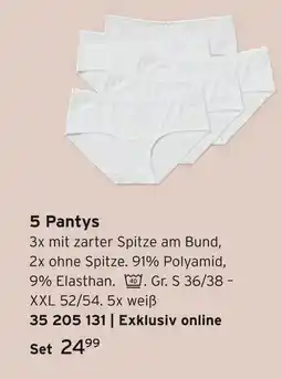 Tchibo 5 pantys Angebot