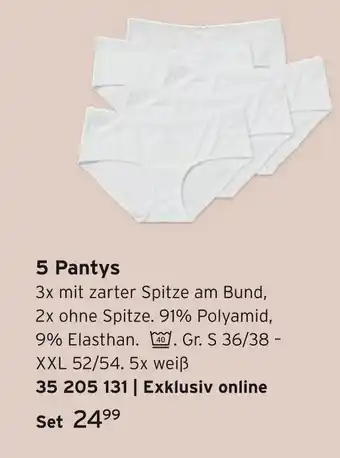 Tchibo 5 pantys Angebot