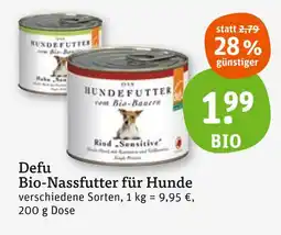tegut Defu bio-nassfutter für hunde Angebot