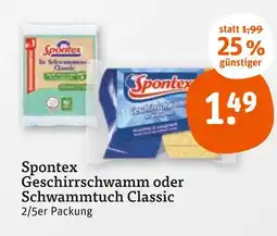 tegut Spontex geschirrschwamm oder schwammtuch classic Angebot