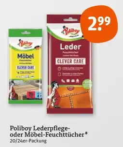 tegut Poliboy poliboy lederpflege- oder möbel-feuchttücher Angebot