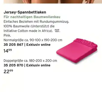 Tchibo Jersey-spannbettlaken Angebot