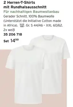 Tchibo 2 herren-t-shirts mit rundhalsausschnitt Angebot