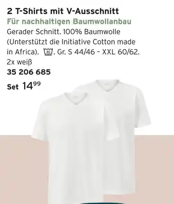 Tchibo 2 t-shirts mit v-ausschnitt Angebot