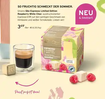 Tchibo Qbo espresso limited edition raspberry white choc Angebot