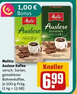 REWE Melitta auslese kaffee Angebot