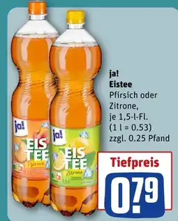 REWE Ja! eistee pfirsich Angebot