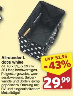 Famila Nord West Reisenthel Allrounder L dots white Angebot