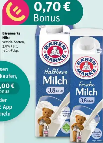 REWE Bärenmarke halbare milch Angebot