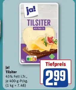REWE Ja! tilsiter Angebot